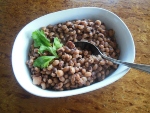 Savory Black Eyed Peas with Bacon and Red Wine Vinegar